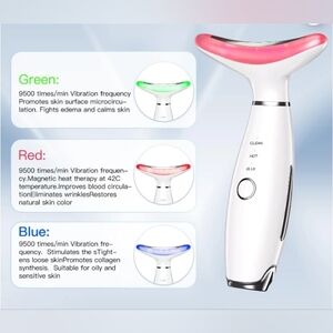 NWT LED Light Therapy Facial & Neck Massager